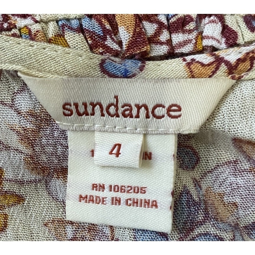 Sundance Faye Floral Flutter Sleeves High Low Hem Maxi Dress Size 4 EUC! $158 - Picture 2 of 10